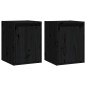 vidaXL Armario de pared 2 uds madera maciza de pino negro 30x30x40 cm vidaXL Armario de pared 2 uds madera maciza de pino negro 30x30x40 cm