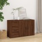 vidaXL Aparador de madera contrachapada marrón roble 100x33x59,5 cm vidaXL Aparador de madera contrachapada marrón roble 100x33x59,5 cm