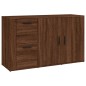 vidaXL Aparador de madera contrachapada marrón roble 100x33x59,5 cm vidaXL Aparador de madera contrachapada marrón roble 100x33x59,5 cm
