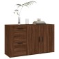 vidaXL Aparador de madera contrachapada marrón roble 100x33x59,5 cm vidaXL Aparador de madera contrachapada marrón roble 100x33x59,5 cm