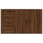 vidaXL Aparador de madera contrachapada marrón roble 100x33x59,5 cm vidaXL Aparador de madera contrachapada marrón roble 100x33x59,5 cm