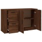 vidaXL Aparador de madera contrachapada marrón roble 100x33x59,5 cm vidaXL Aparador de madera contrachapada marrón roble 100x33x59,5 cm