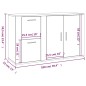 vidaXL Aparador de madera contrachapada marrón roble 100x33x59,5 cm vidaXL Aparador de madera contrachapada marrón roble 100x33x59,5 cm