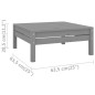 vidaXL Conjunto de muebles de jardín 3 piezas madera maciza pino gris vidaXL Conjunto de muebles de jardín 3 piezas madera maciza pino gris