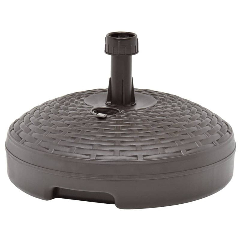 vidaXL Base de sombrilla rellenable arena/agua ratán de plástico 20 L vidaXL Base de sombrilla rellenable arena/agua ratán de plástico 20 L