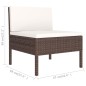 vidaXL Set muebles de jardín 6 pzas y cojines ratán sintético marrón vidaXL Set muebles de jardín 6 pzas y cojines ratán sintético marrón
