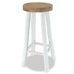 vidaXL Taburete de cocina de madera de teca 