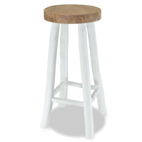 vidaXL Taburete de cocina de madera de teca 