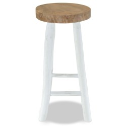 vidaXL Taburete de cocina de madera de teca 