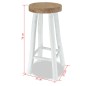 vidaXL Taburete de cocina de madera de teca vidaXL Taburete de cocina de madera de teca