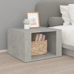 vidaXL Mesita de noche madera contrachapada gris hormigón 57x55x36 cm