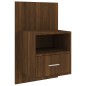 vidaXL Mesita de noche de pared marrón roble vidaXL Mesita de noche de pared marrón roble