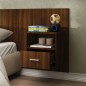 vidaXL Mesita de noche de pared marrón roble vidaXL Mesita de noche de pared marrón roble