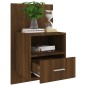 vidaXL Mesita de noche de pared marrón roble vidaXL Mesita de noche de pared marrón roble