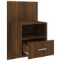 vidaXL Mesita de noche de pared marrón roble vidaXL Mesita de noche de pared marrón roble