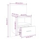 vidaXL Mesita de noche de pared marrón roble vidaXL Mesita de noche de pared marrón roble