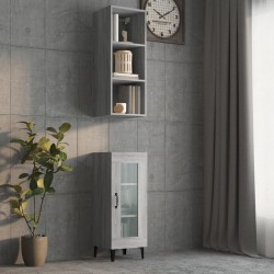 vidaXL Armario pared madera contrachapada gris Sonoma 34,5x32,5x90 cm