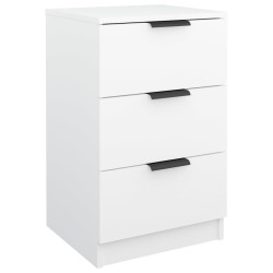 vidaXL Mesita de noche blanca 40x36x65 cm