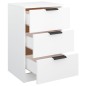 vidaXL Mesita de noche blanca 40x36x65 cm vidaXL Mesita de noche blanca 40x36x65 cm