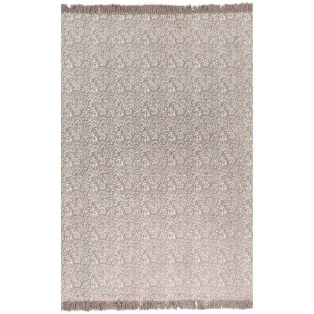 vidaXL Alfombra de algodón Kilim 120x180 cm estampado gris topo