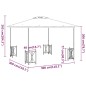 vidaXL Cenador con paredes laterales y techos dobles color crema 3x3 m vidaXL Cenador con paredes laterales y techos dobles color crema 3x3 m