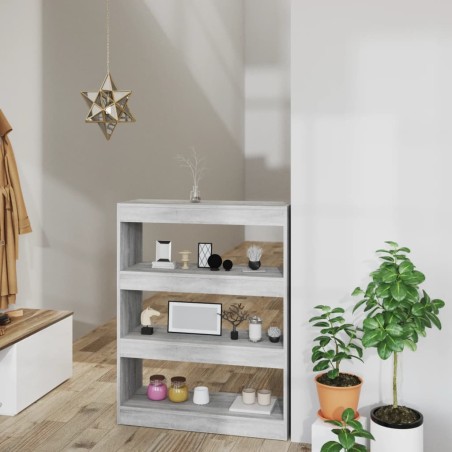 vidaXL Estantería madera contrachapada gris Sonoma 80x30x103 cm