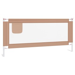 vidaXL Barandilla de seguridad cama de niño gris taupe tela 200x25 cm