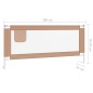 vidaXL Barandilla de seguridad cama de niño gris taupe tela 200x25 cm vidaXL Barandilla de seguridad cama de niño gris taupe tela 200x25 cm