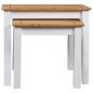 vidaXL Mesas apilables 2 uds madera maciza pino Panama Range blanco vidaXL Mesas apilables 2 uds madera maciza pino Panama Range blanco