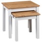 vidaXL Mesas apilables 2 uds madera maciza pino Panama Range blanco vidaXL Mesas apilables 2 uds madera maciza pino Panama Range blanco