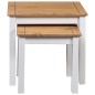 vidaXL Mesas apilables 2 uds madera maciza pino Panama Range blanco vidaXL Mesas apilables 2 uds madera maciza pino Panama Range blanco