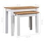 vidaXL Mesas apilables 2 uds madera maciza pino Panama Range blanco vidaXL Mesas apilables 2 uds madera maciza pino Panama Range blanco