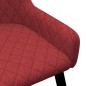vidaXL Sillas de comedor 2 unidades tela burdeos