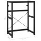 vidaXL Estructura de lavabo de hierro negro 59x38x83 cm vidaXL Estructura de lavabo de hierro negro 59x38x83 cm