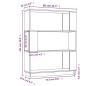 vidaXL Estantería/divisor de espacios madera pino gris 80x25x101 cm vidaXL Estantería/divisor de espacios madera pino gris 80x25x101 cm