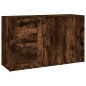 vidaXL Aparador madera contrachapada roble ahumado 100x33x59,5 cm vidaXL Aparador madera contrachapada roble ahumado 100x33x59,5 cm