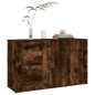 vidaXL Aparador madera contrachapada roble ahumado 100x33x59,5 cm vidaXL Aparador madera contrachapada roble ahumado 100x33x59,5 cm