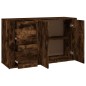 vidaXL Aparador madera contrachapada roble ahumado 100x33x59,5 cm vidaXL Aparador madera contrachapada roble ahumado 100x33x59,5 cm