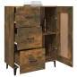 vidaXL Aparador madera contrachapada color roble ahumado 69,5x34x90 cm vidaXL Aparador madera contrachapada color roble ahumado 69,5x34x90 cm