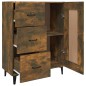 vidaXL Aparador madera contrachapada color roble ahumado 69,5x34x90 cm vidaXL Aparador madera contrachapada color roble ahumado 69,5x34x90 cm
