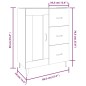 vidaXL Aparador madera contrachapada color roble ahumado 69,5x34x90 cm vidaXL Aparador madera contrachapada color roble ahumado 69,5x34x90 cm