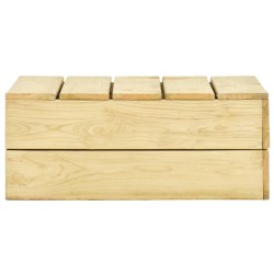 vidaXL Mesa de jardín de madera de pino impregnada 75x75x31 cm