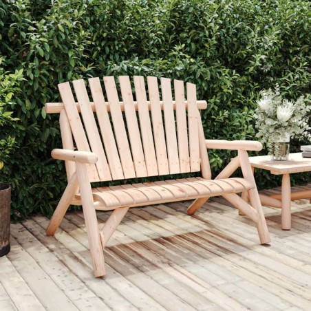 vidaXL Banco de jardín de 2 plazas madera maciza abeto 119x85x98 cm