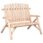 vidaXL Banco de jardín de 2 plazas madera maciza abeto 119x85x98 cm vidaXL Banco de jardín de 2 plazas madera maciza abeto 119x85x98 cm