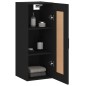 vidaXL Armario de pared madera de ingeniería negro 34,5x34x90 cm vidaXL Armario de pared madera de ingeniería negro 34,5x34x90 cm