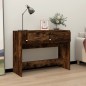 vidaXL Mesa consola madera contrachapada roble ahumado 100x39x75 cm