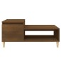 vidaXL Mesa de centro madera contrachapada roble marrón 100x50x45 cm