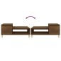 vidaXL Mesa de centro madera contrachapada roble marrón 100x50x45 cm