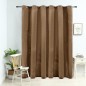 vidaXL Cortina opaca con anillas de metal terciopelo beige 290x245 cm vidaXL Cortina opaca con anillas de metal terciopelo beige 290x245 cm