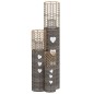 vidaXL Candeleros 3 unidades mimbre gris vidaXL Candeleros 3 unidades mimbre gris